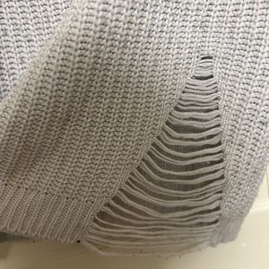 H&M sweater with distressed detail